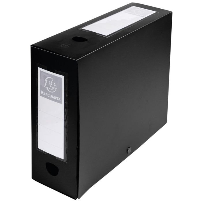  Lot de 10 Boîtes d'archives à pression EXACOMPTA en Polypro Dos 100 mm Col au choix — Synapses Maroc