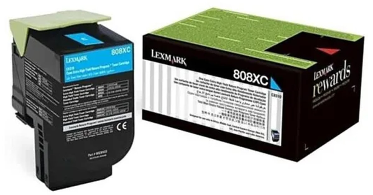  Lexmark 808XC Cyan Extra High Yield Return Program Toner Cartridge — Synapses Maroc