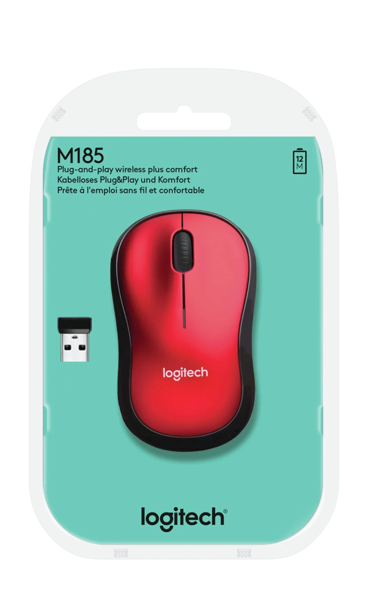  Souris Sans fil M185 Rouge — Synapses Maroc