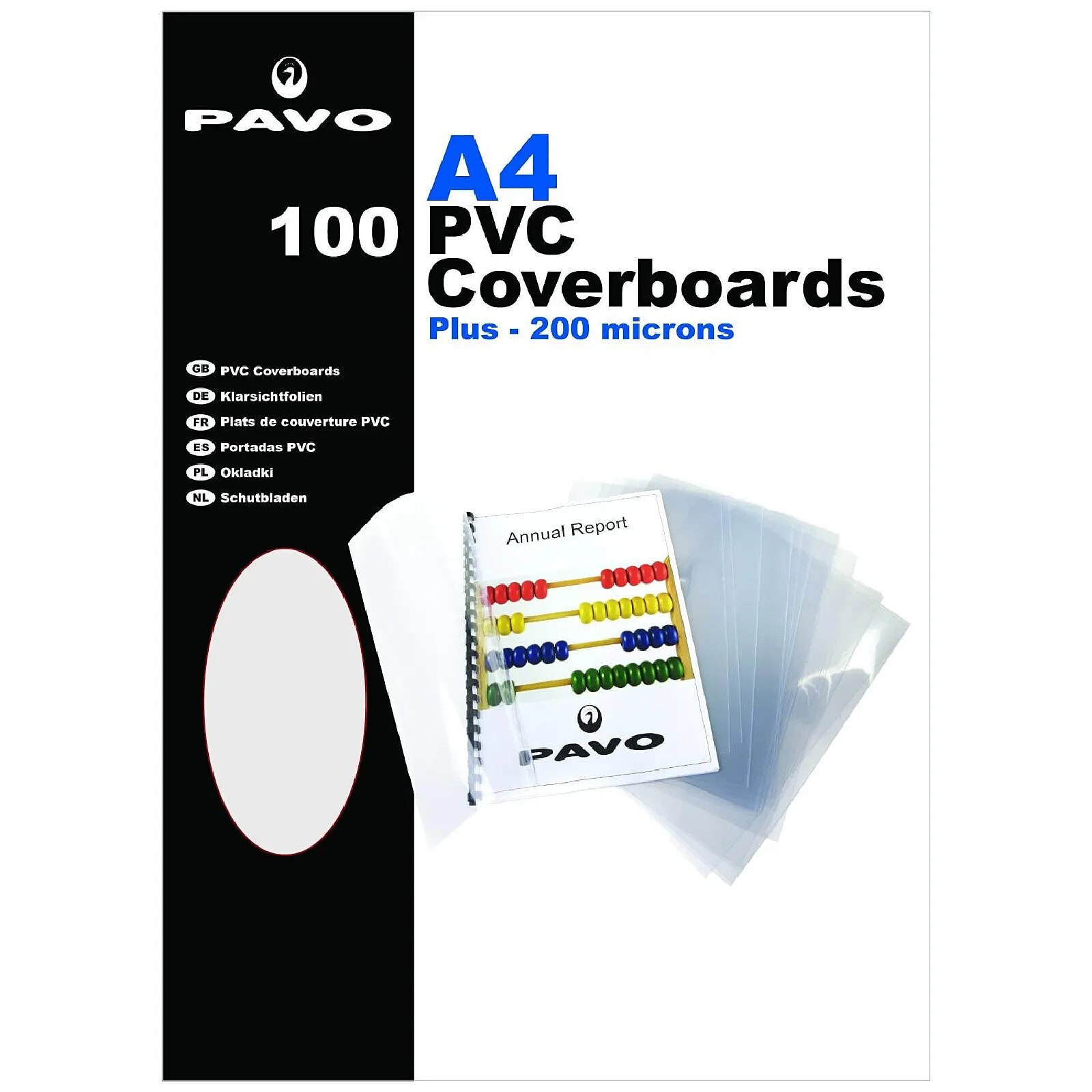  BOITE DE 100 COUVERTURES TRENSPARENTES POUR RELIURE A4 PVC 20/100ÈME — Synapses Maroc