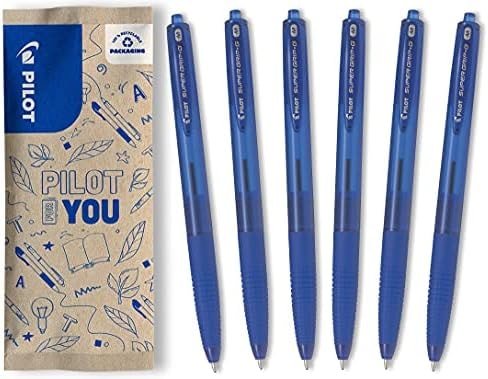  Boite de 12 stylos Bille Pilot Supergrip pointe Médium 4 couleurs au choix — Synapses Maroc