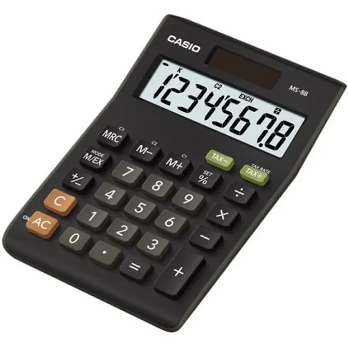  CALCULATRICE DE BUREAU CASIO 8 DIGITS MS-8B — Synapses Maroc