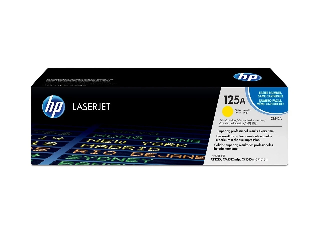 HP HP 125A (CB542A) Yellow Original LaserJet Toner Cartridge — Synapses Maroc
