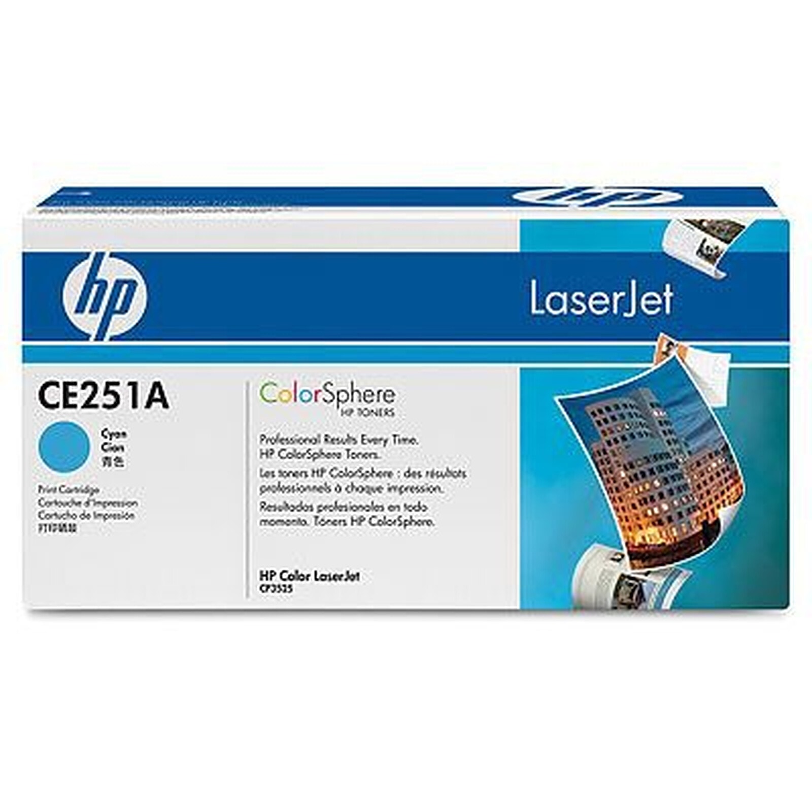 HP Passez la souris sur l'image pour zoomer HP 504A Toner Cyan Authentique (CE251A) — Synapses Maroc