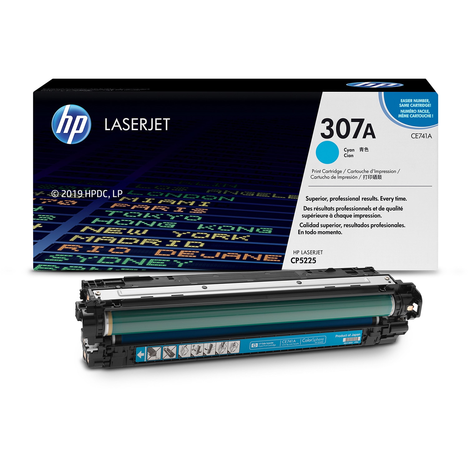 HP HP 307A Cyan Original LaserJet Toner Cartridge(CE741A) — Synapses Maroc
