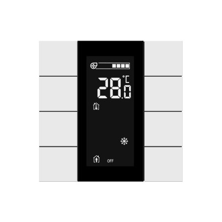 iSwitch with LCD - 8 Button White Glass Effect — Synapses Maroc