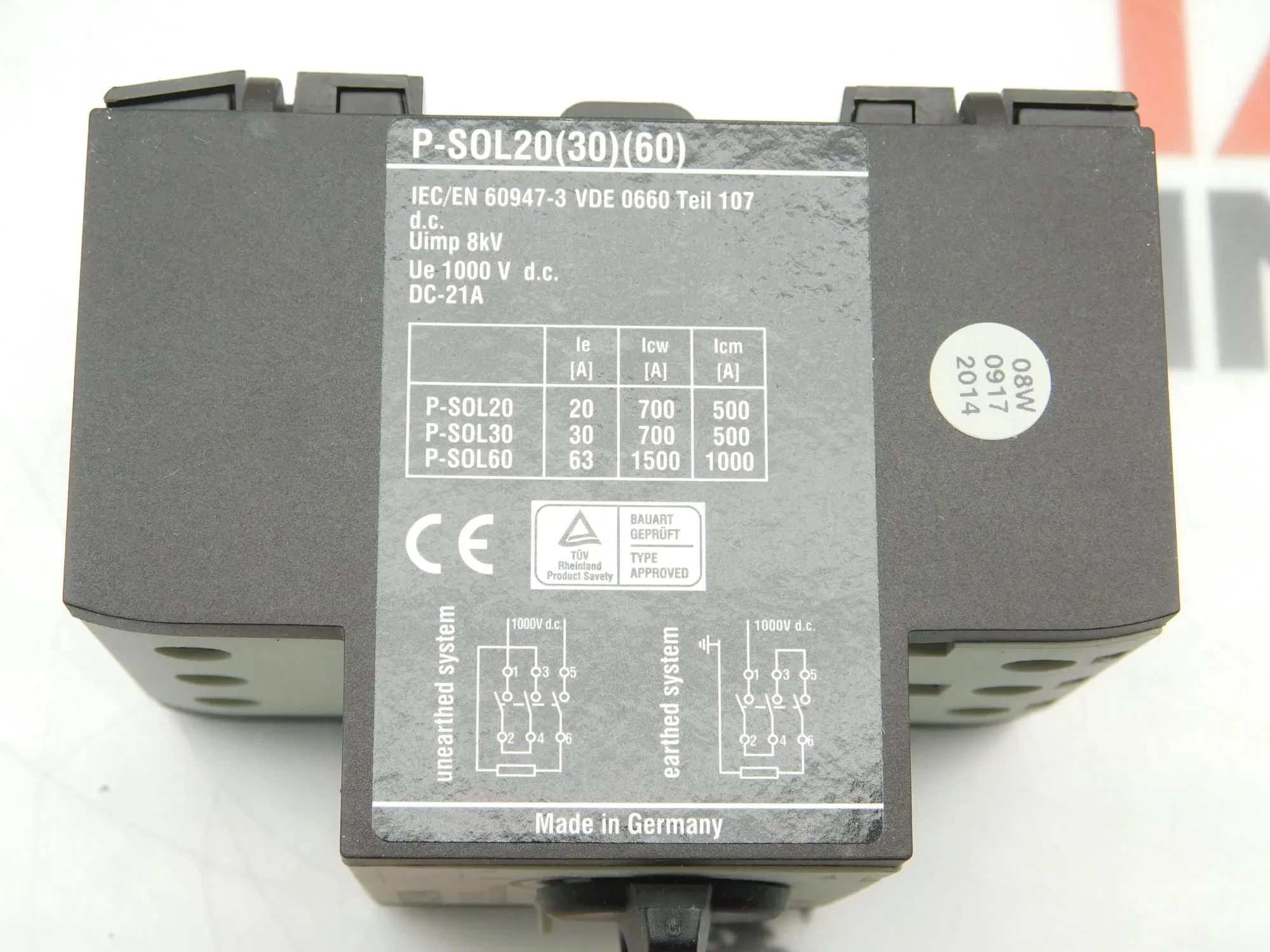 Eaton Interrupteur-sectionneur DC,1000 V,20A — Synapses Maroc
