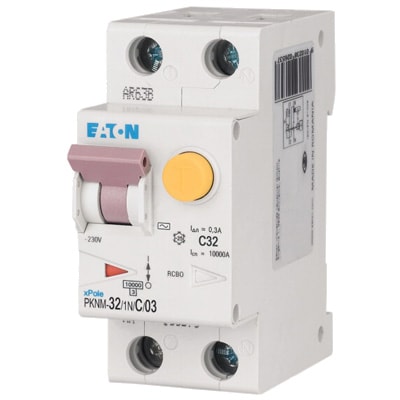 Disjoncteur modulaire 1P+N C 32A 10kA Diff AC 300mA — Synapses Maroc