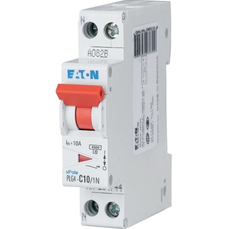 Disjoncteur modulaire 1P+N C 10A 4,5KA — Synapses Maroc