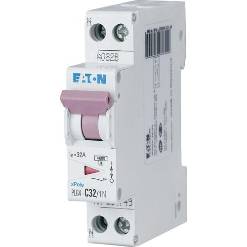 Disjoncteur modulaire 1P+N C 32A 4,5KA — Synapses Maroc