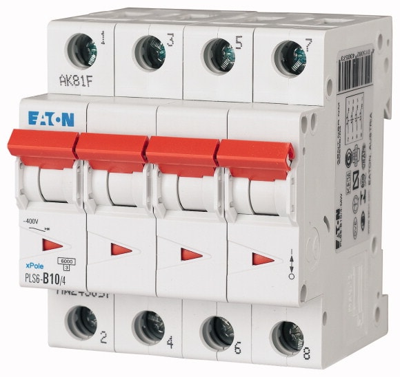 Disjoncteur modulaire 4P C 10A 6KA — Synapses Maroc