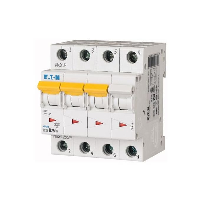 Disjoncteur modulaire 3PN C 25A 6KA — Synapses Maroc