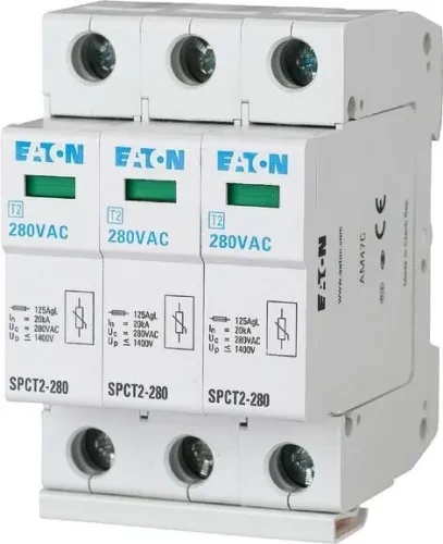 Eaton Parafoudres débrochables, 3p, 385VAC, 3x20kA — Synapses Maroc
