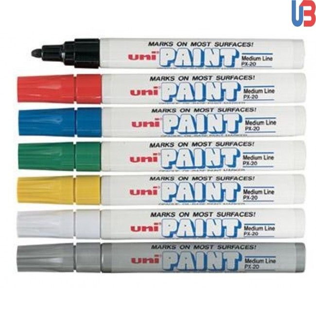  Boite de 12 Marqueurs permanents Uni Paint 7 Coloris au choix — Synapses Maroc