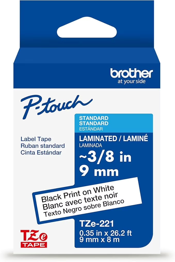 Brother BROTHER Ruban Noir - Blanc 9mm — Synapses Maroc
