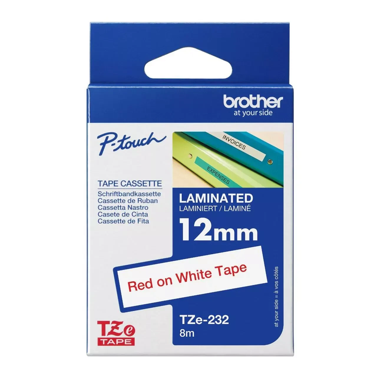 Brother BROTHER Ruban Rouge - Blanc 12mm — Synapses Maroc